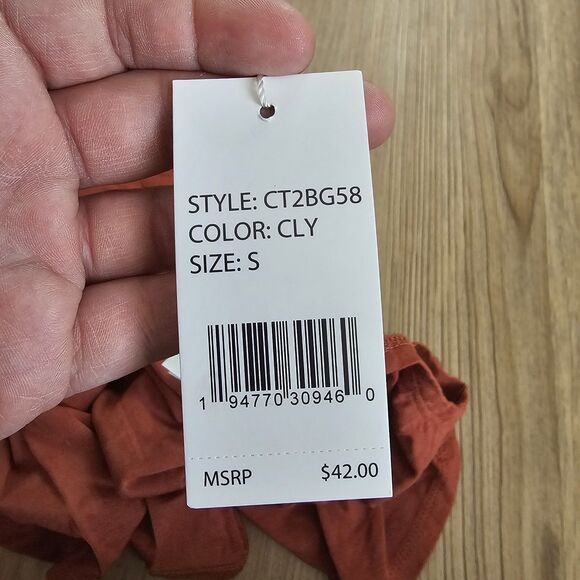 Citrus Lounge Around Jersey Tie Back Tank Top Clay Orange Size Small - Picture 10 of 10